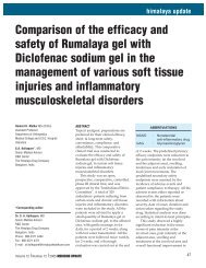 Comparison of the efficacy and safety of Rumalaya gel with ...