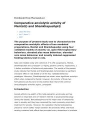 Comparative anxiolytic activity of Mentat® and Shankhapushpi®