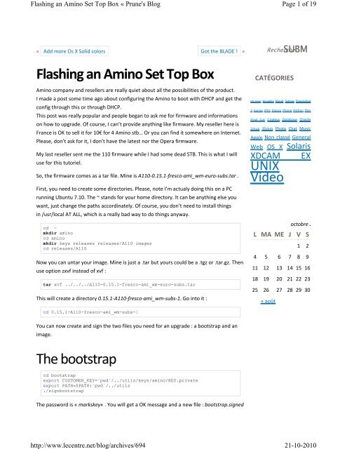 Flashing an Amino Set Top Box The bootstrap - hinditron