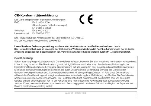 Bedienungsanleitung_Typ BA_optris CT LT_DE [PDF, 4.00 MB]