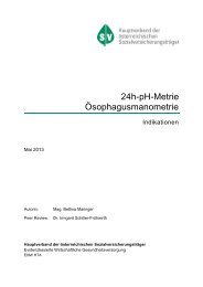 24h-pH-Metrie Ösophagusmanometrie - Hauptverband