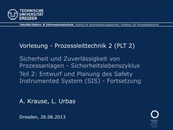 Sicherheitslebenszyklus - Teil 2 - Fakultät Elektrotechnik und ...