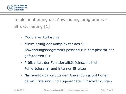 Sicherheitslebenszyklus - Teil 2 - Fakultät Elektrotechnik und ...