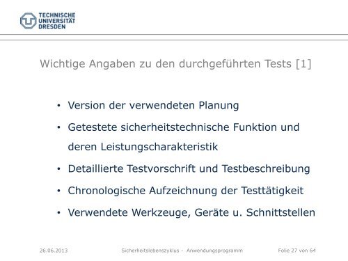 Sicherheitslebenszyklus - Teil 2 - Fakultät Elektrotechnik und ...