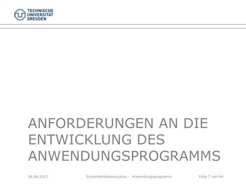 Sicherheitslebenszyklus - Teil 2 - Fakultät Elektrotechnik und ...