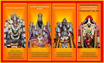 3 Brahmotsavam - June, 2012 Om Shreem Mahalakshmyai Namaha ...