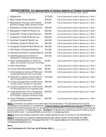 Donation Form PDF - Hindu Temple of Oklahoma