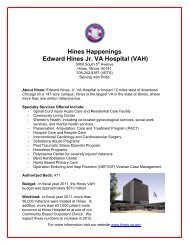 Hines Happenings Edward Hines Jr. VA Hospital (VAH)