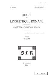 LINGUISTIQUE ROMANE - of Marc-Olivier Hinzelin