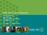 European Bioinformatics Institute (EBI) Industry Program