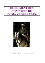 rÃ¨glement des concours de doma vaquera 2004 - HippoPlus