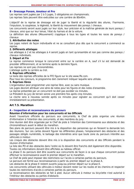 Dispositions spÃ©cifiques Attelage - HippoPlus