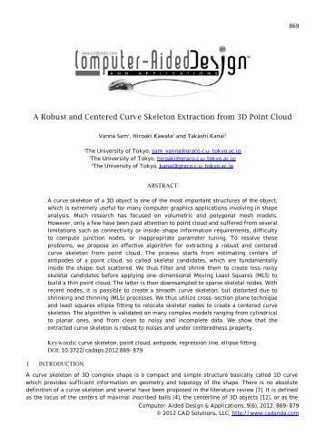 A Robust and Centered Curve Skeleton Extraction from 3D Point ...