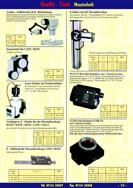 Katalog Optik - Quality-Tools Messtechnik