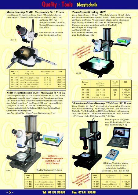 Katalog Optik - Quality-Tools Messtechnik