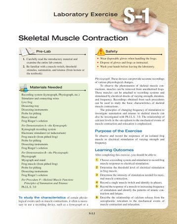 S-1 Skeletal Muscle Contraction - McGraw-Hill Higher Education