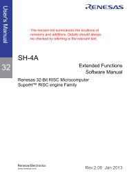 SH-4A Extended Functions Software Manual - Renesas