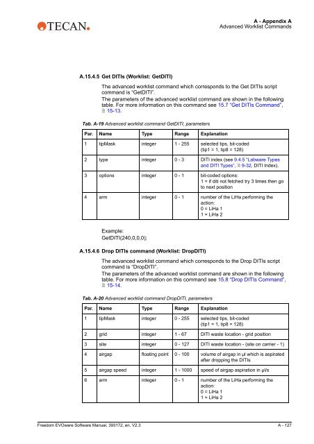 Software Manual Freedom EVOware Standard 2.3 Freedom ...