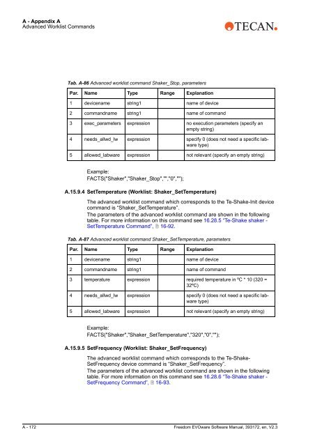 Software Manual Freedom EVOware Standard 2.3 Freedom ...