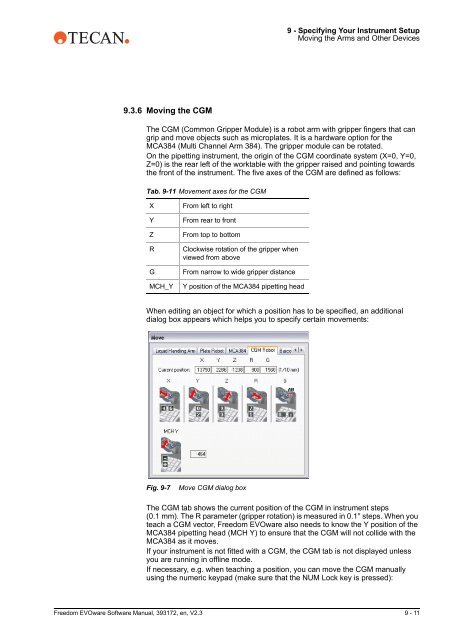 Software Manual Freedom EVOware Standard 2.3 Freedom ...