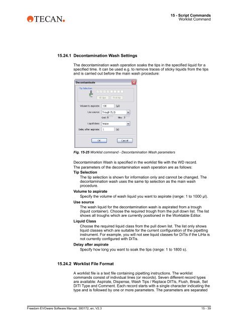 Software Manual Freedom EVOware Standard 2.3 Freedom ...