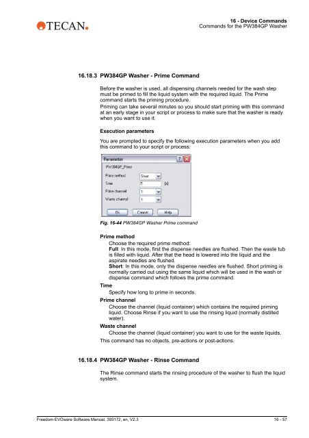 Software Manual Freedom EVOware Standard 2.3 Freedom ...