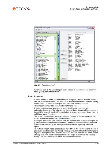 Software Manual Freedom EVOware Standard 2.3 Freedom ...