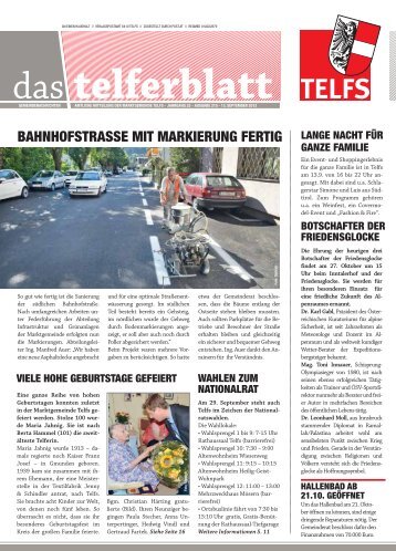 Telferblatt 215 vom 13.09.13 - Marktgemeinde Telfs