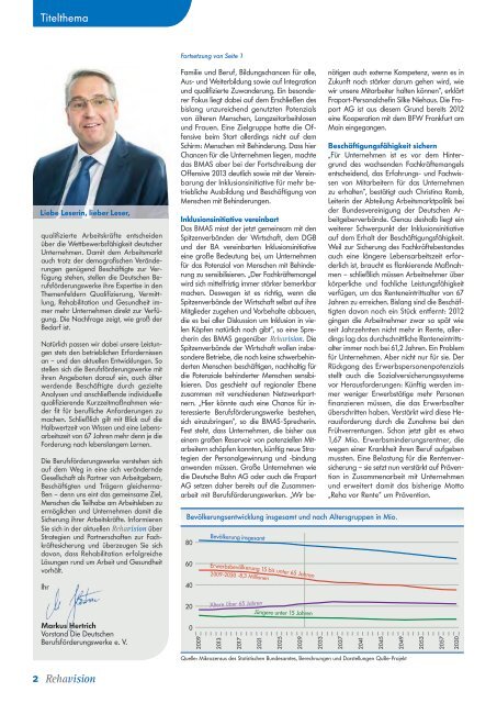 Rehavision, Winter 2013 - Die Deutschen Berufsförderungswerke