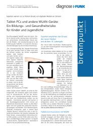 Tablet-PCs und andere WLAN-Geräte - Diagnose Funk