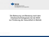 Die Betreuung und Beratung nach dem