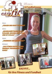 Neueste Studio News / Journal: MEHR - easyfit Parsberg