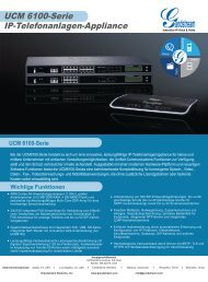 UCM 6100-Serie IP-Telefonanlagen-Appliance - Grandstream ...