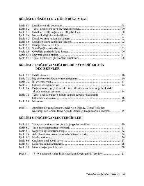 TÃ¼rkiye NÃ¼fus ve SaÄlÄ±k AraÅtÄ±rmasÄ±, 2008 - Hacettepe Ãniversitesi ...