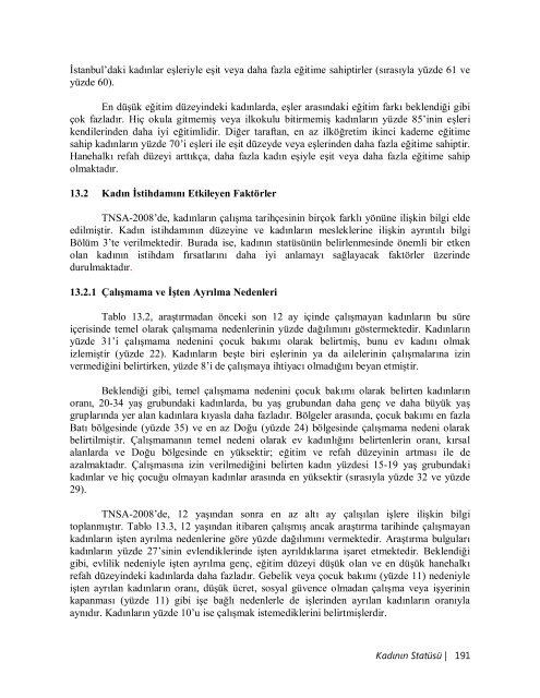 TÃ¼rkiye NÃ¼fus ve SaÄlÄ±k AraÅtÄ±rmasÄ±, 2008 - Hacettepe Ãniversitesi ...