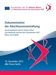 Dokumentation der Abschlussveranstaltung (pdf) - BAGSO