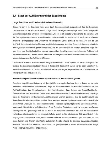 Kulturentwicklungsplanung für die Stadt Dessau-‐Roßlau ...