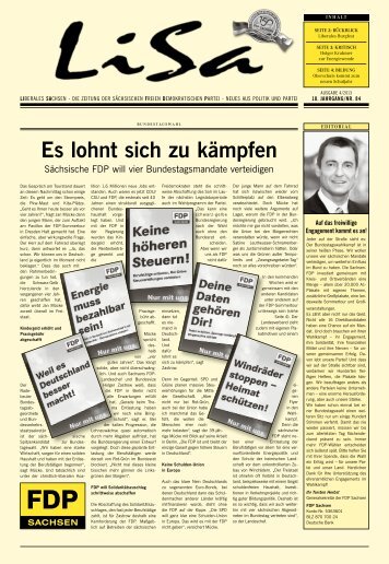 LiSa 4. Ausgabe 2013 - FDP Sachsen