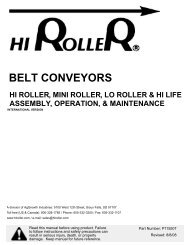Installation and Operation Manual (European) - Hi Roller Enclosed ...