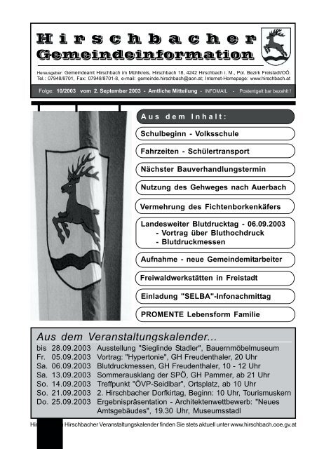 Datei herunterladen - .PDF - Hirschbach