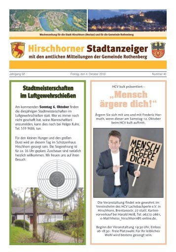 Ausgabe Nr. 40 vom 4. Oktober 2013 - Hirschhorn