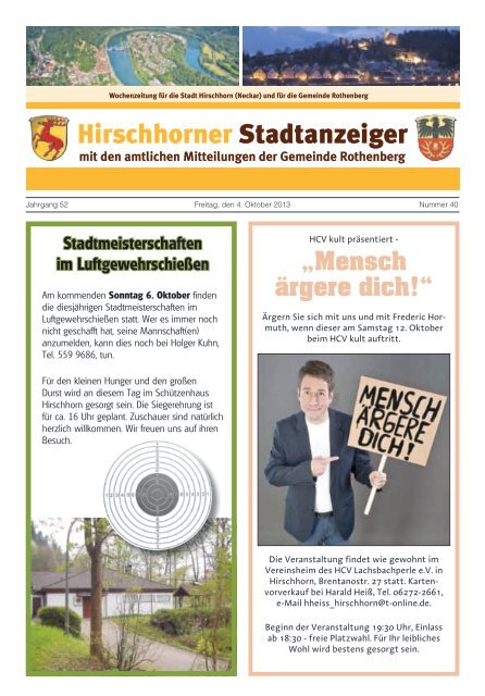 Ausgabe Nr. 40 vom 4. Oktober 2013 - Hirschhorn