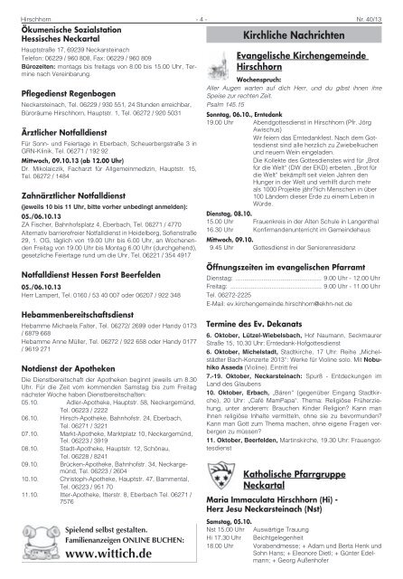 Ausgabe Nr. 40 vom 4. Oktober 2013 - Hirschhorn