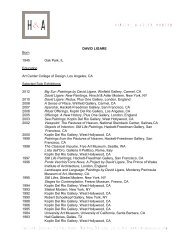 CV/Bibliography PDF - Hirschl & Adler Galleries