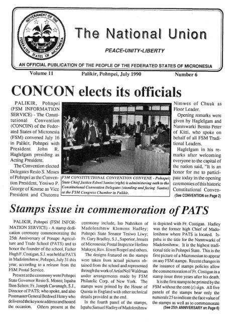 Convention - College of Micronesia - FSM