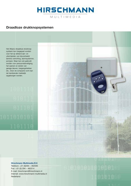 Albano brochure 1 - Hirschmann Multimedia