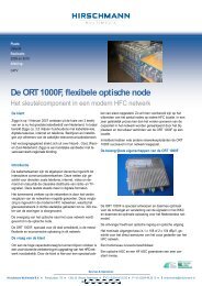 De ORT 1000F, flexibele optische node - Hirschmann Multimedia