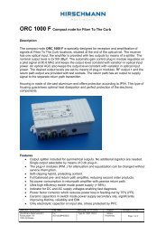 ORC 1000 F Compact node for Fiber To The Curb - Hirschmann ...