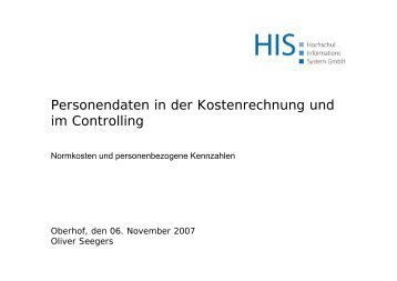 Personendaten in der Kostenrechnung und im Controlling