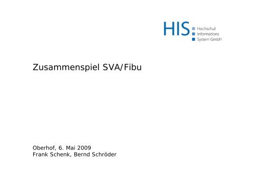 Zusammenspiel SVA/Fibu - Hochschul-Informations-System GmbH